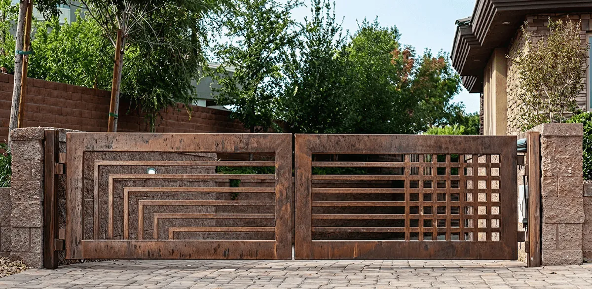 Custom driveway gate installation for a home entrance in Oakland, CA