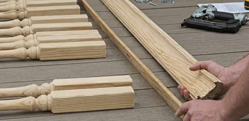 Handrail installation materials and wood components for stair rail work in Oakland, CA